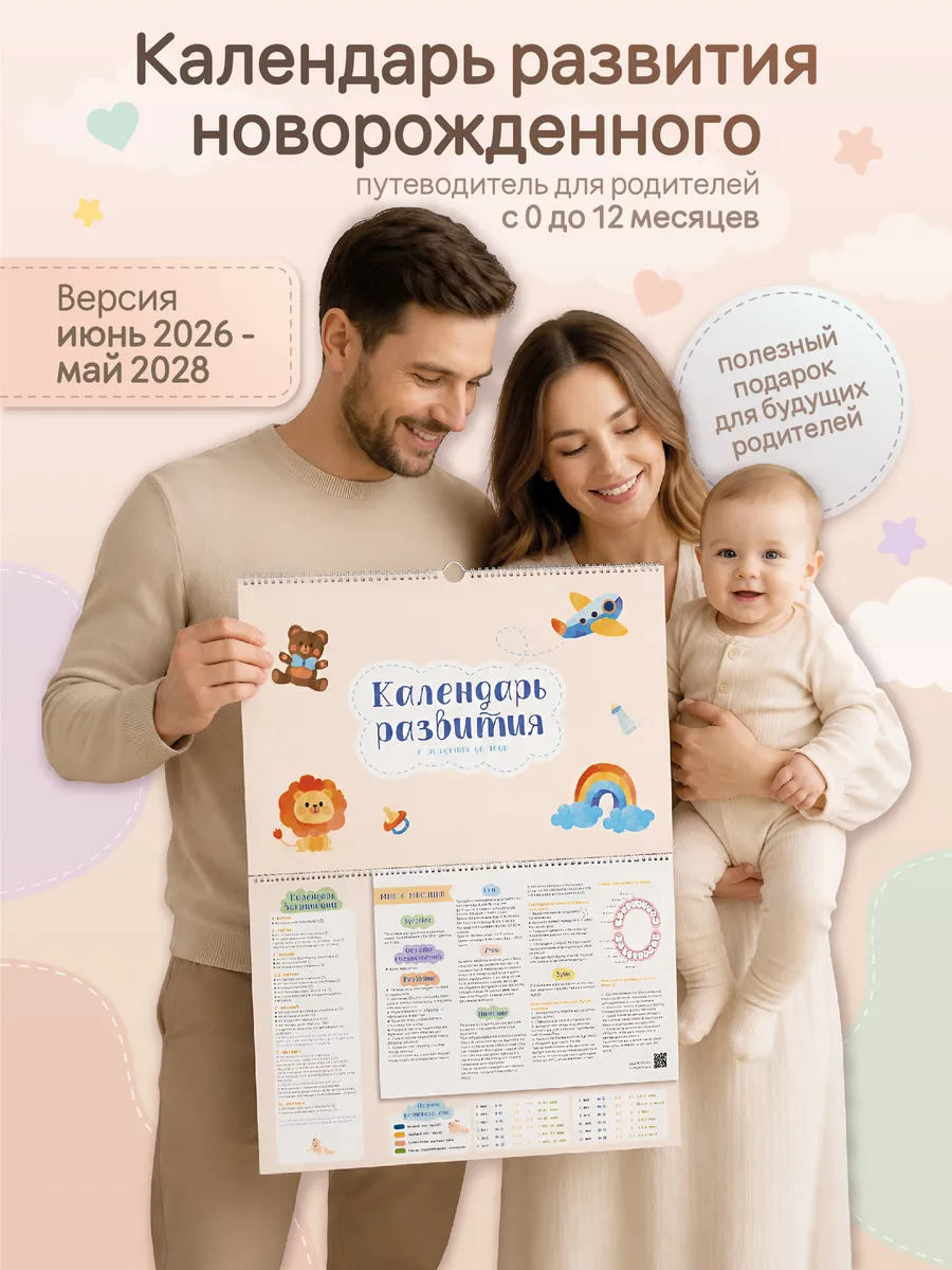 Календарь развития новорожденного по месяцам 0-12