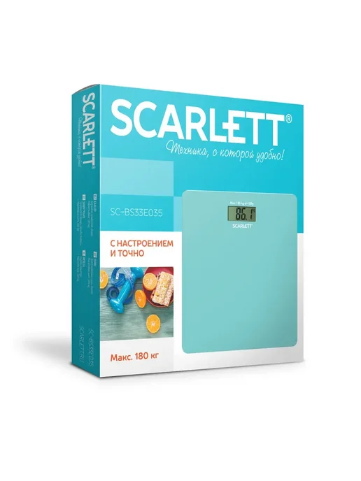 SCARLETT Весы напольные электронные, голубой, фото 7