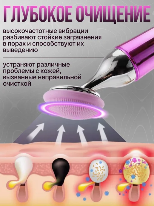 AuraTouch Массажер вибрационный для лица лифтинг эффект, серый, фото 3