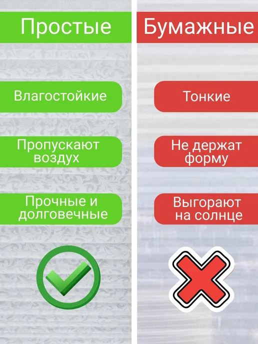 DecorLX Самоклеящиеся жалюзи плиссе без сверления с рисунком, белый, фото 2