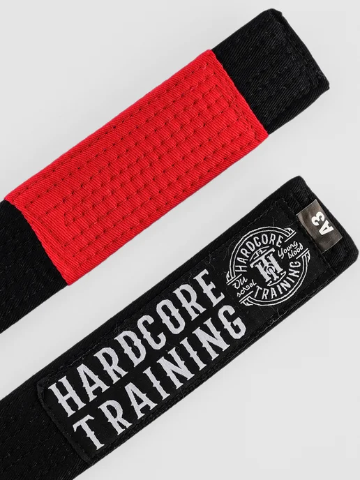 hardcore training Пояс для кимоно Premium Синий, черный, фото 3