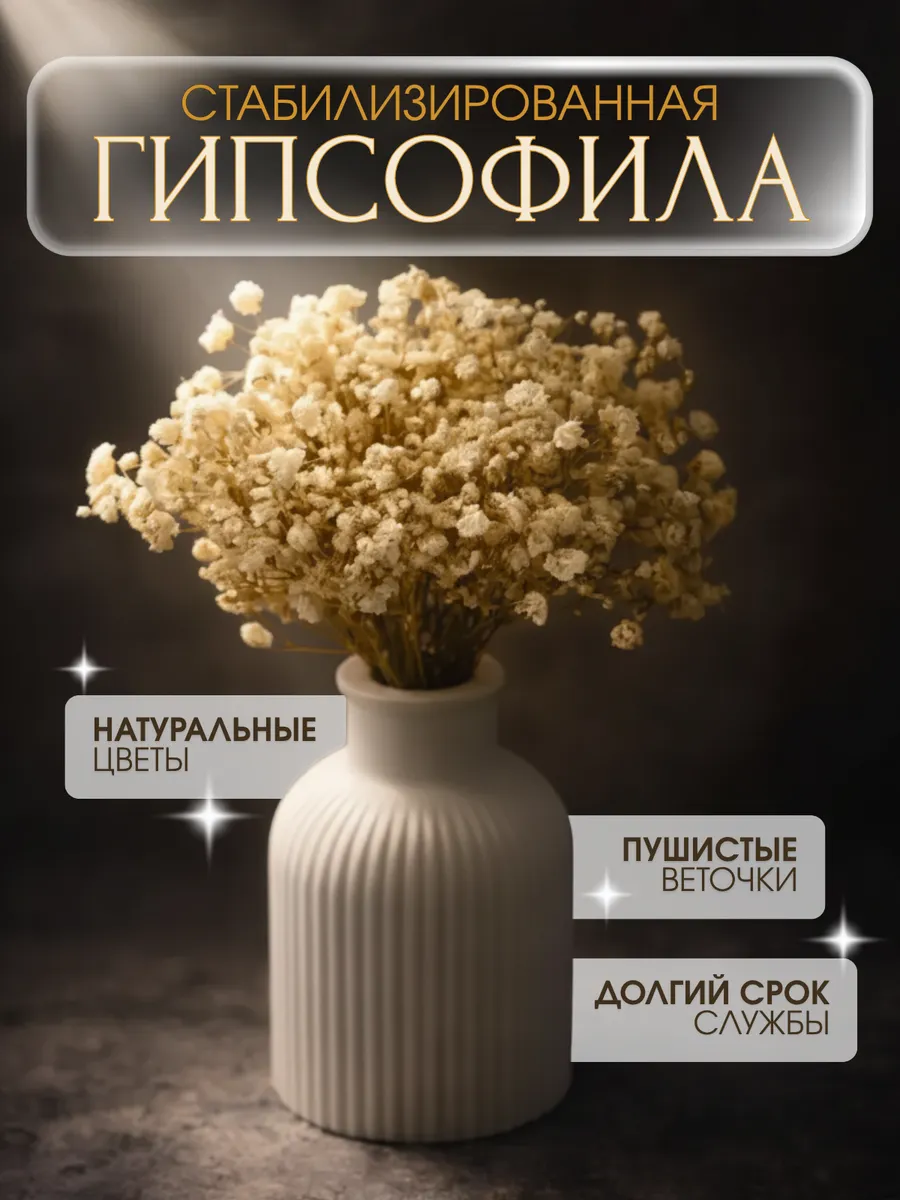 Гипсофила, сухоцветы для творчества, эпоксидной смолы