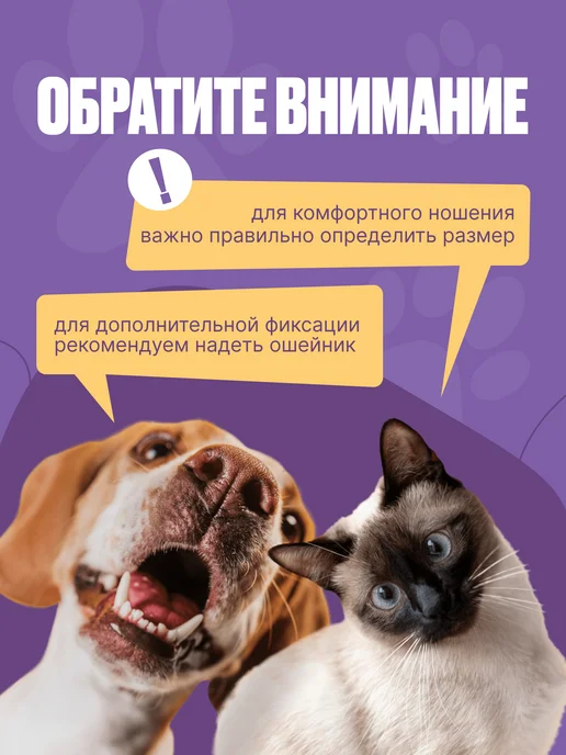 Храброе Сердце Защитный воротник для кошек и собак на липучке, белый, фото 2
