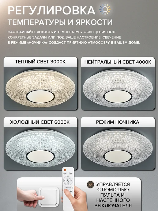 Neolight Люстра потолочная светодиодная на кухню в спальню, вариант, фото 2