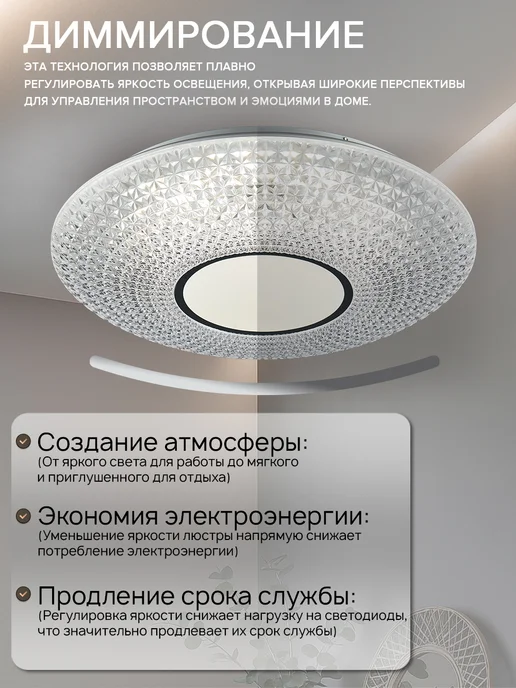 Neolight Люстра потолочная светодиодная на кухню в спальню, вариант, фото 3