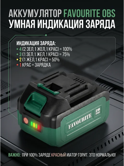 FAVOURITE Газонокосилка аккумуляторная OBS 21 WET PROF, вариант, фото 3