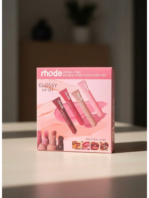 NOZ cosmetics Набор увлажняющих блесков Rhode для губ в подарочной упаковк…, вариант, фото 3