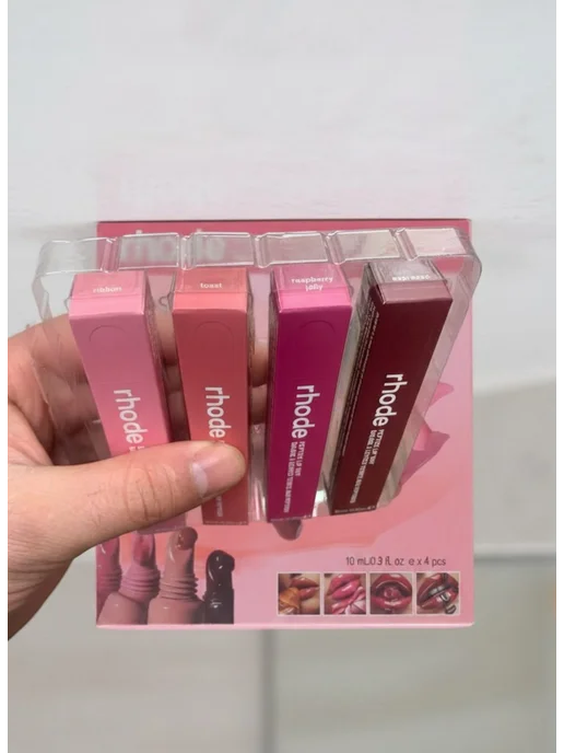 NOZ cosmetics Набор увлажняющих блесков Rhode для губ в подарочной упаковк…, вариант, фото 5