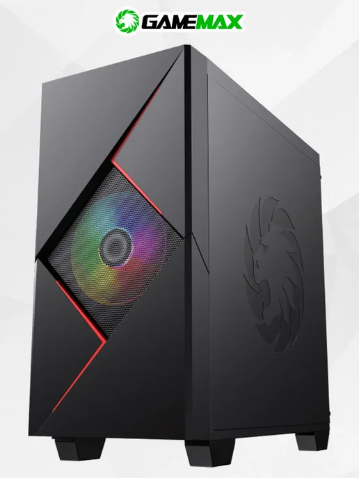 GAMEMAX Корпус для ПК Cyclops BR без БП, черный, фото 5