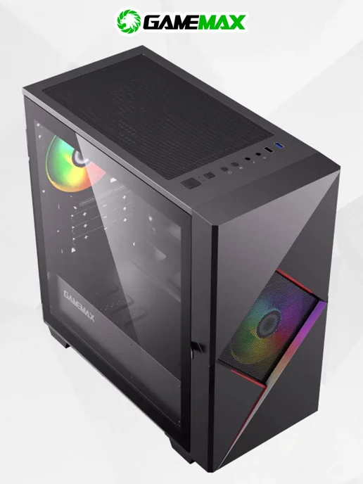GAMEMAX Корпус для ПК Cyclops BR без БП, черный, фото 6