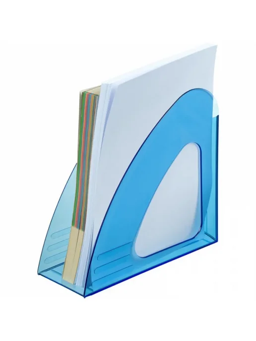 Attache 1шт Лоток вертикальный 90мм Bright Colours прозрачн, прозрачный, фото 8