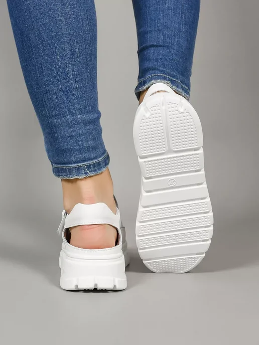 Geronea Shoes Сандалии летние натуральная кожа, белый, фото 2