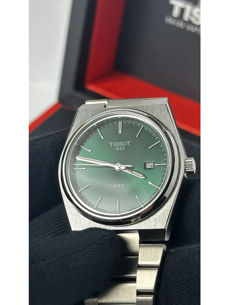 Часы Tissot PRX зеленые кварцевые
