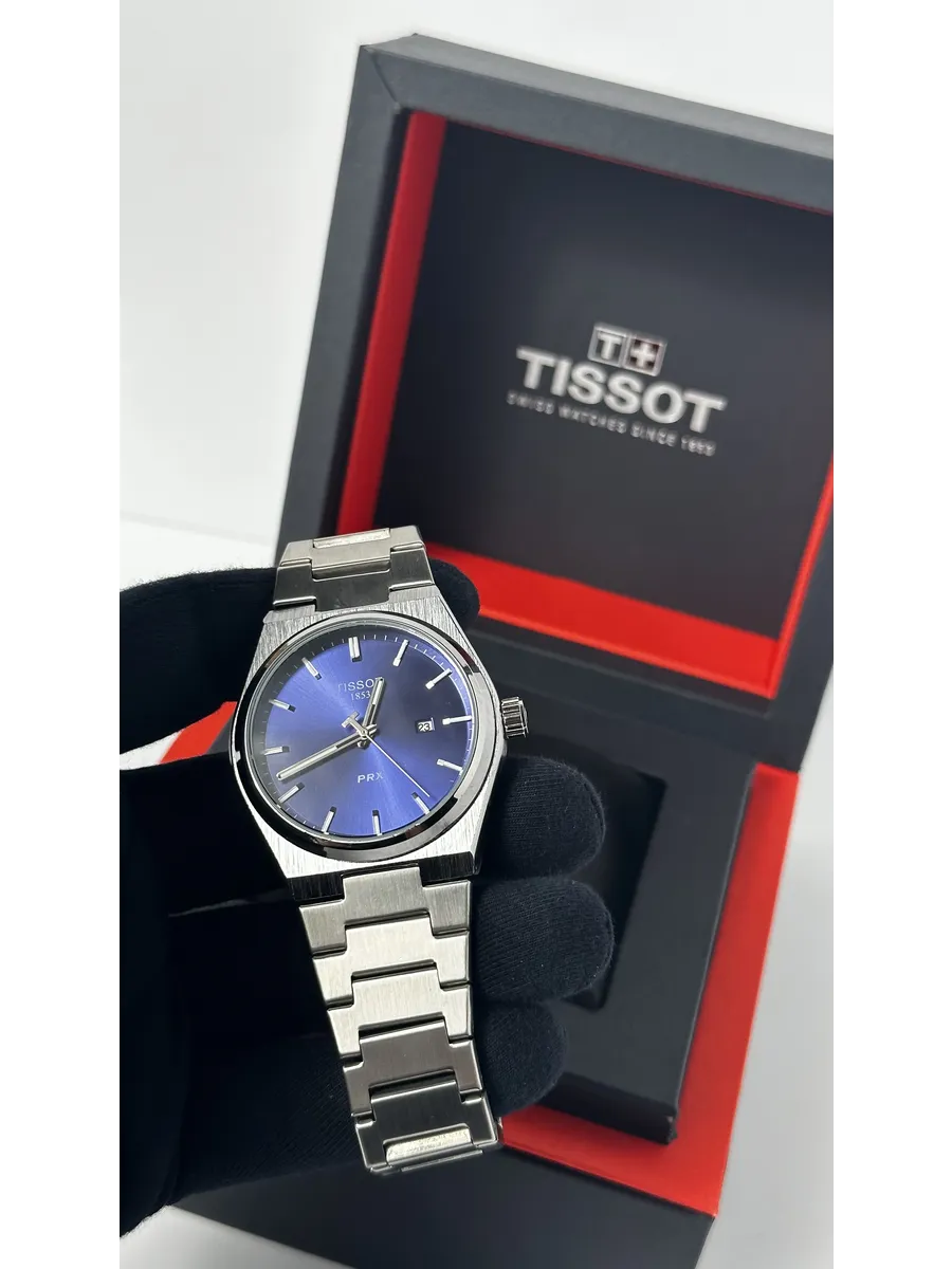 Часы Tissot PRX синие кварцевые