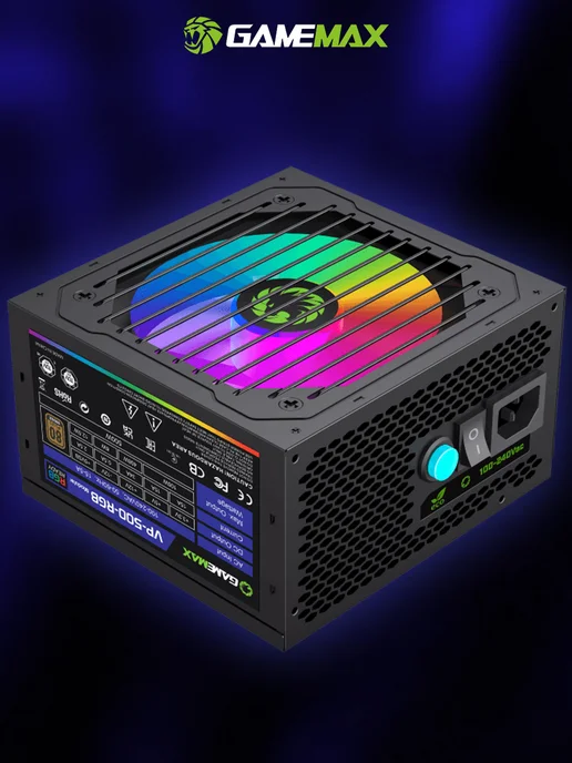 GAMEMAX Блок питания для ПК 500W VP-500-RGB-MODULAR Bronze, 500 Вт, фото 2