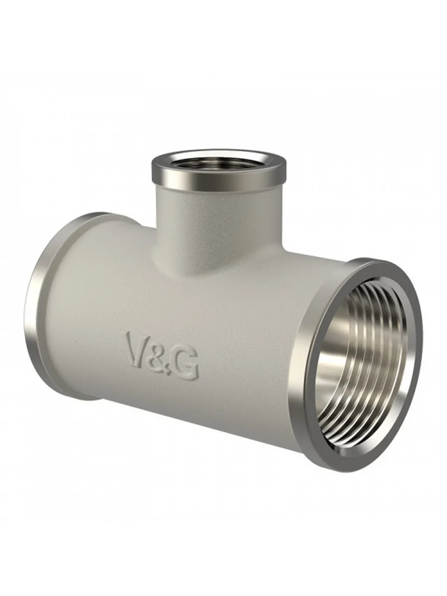 Тройник переходной ВxВxВ V&G 3/4х1/2х3/4"