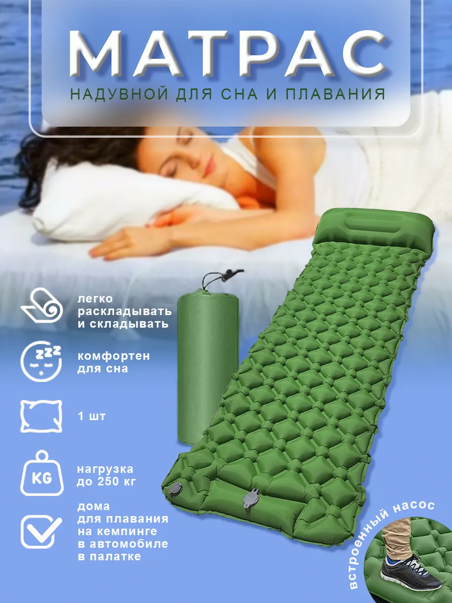 Коврик матрас туристический одноместный