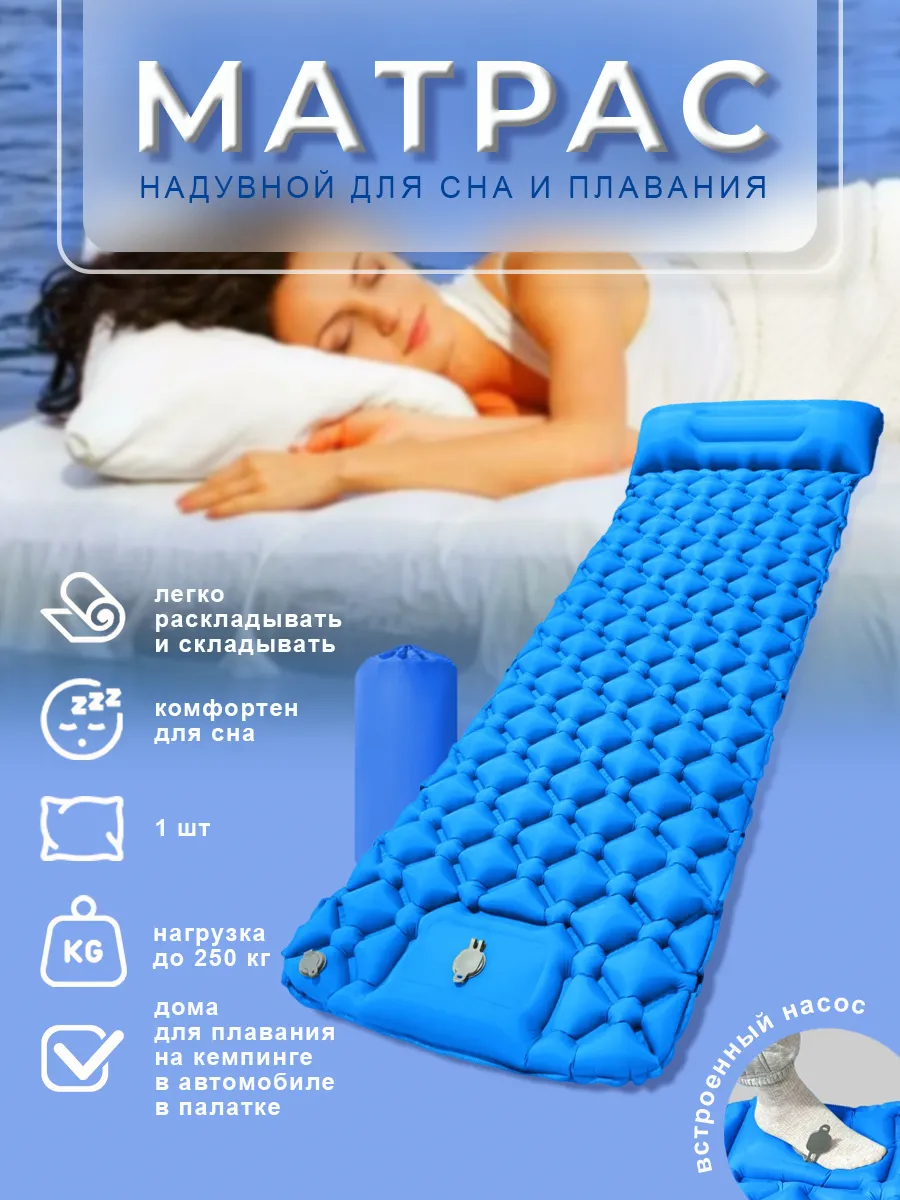 Коврик матрас туристический одноместный