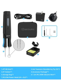Портативный электрический USB паяльник пинцет HT140 (набор) Sequre 384456549 купить за 7 766 ₽ в интернет‑магазине Wildberries