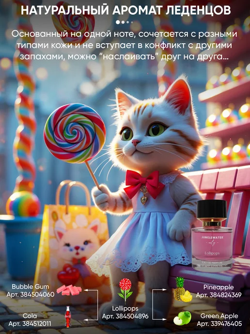 JUNGLEWATER Леденцы Lollipops моноаромат духи стойкие 50 мл, 50 мл, фото 2