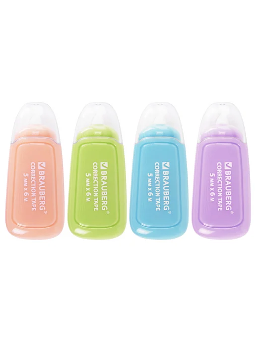 Brauberg Корректирующая лента COMPACT PASTEL, 5 мм х 6 м. 1 шт, 5 шт, 6 м, фото 2