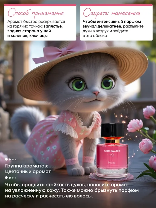 JUNGLEWATER Пион Peony моноаромат духи стойкие 50 мл, 50 мл, фото 4