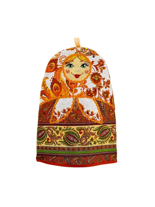 Русь Великая Кукла-грелка на чайник "Матрешка", белый, фото 2
