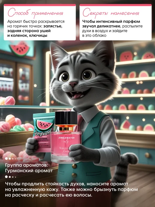 JUNGLEWATER Арбузная жвачка Watermelon Gum моноаромат духи стойкие 50 мл, 50 мл, фото 4