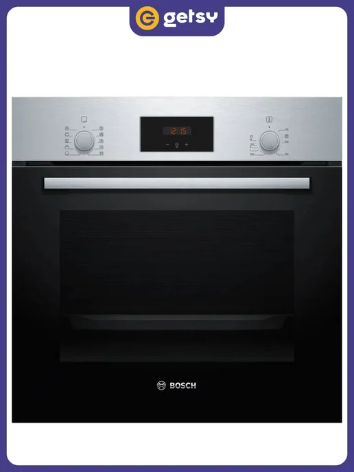 BOSCH Духовой шкаф HBF512BS1T, нержавеющая сталь, серый