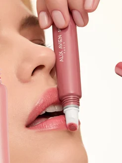 Блеск для губ silky care розовый 306 glitters in pink ALIX AVIEN. Цвет розовый. Вид 4.