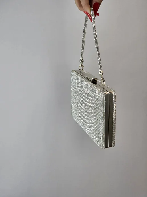 WOMEN'S Ms. Клатч блестящий элегантный, белый, фото 2