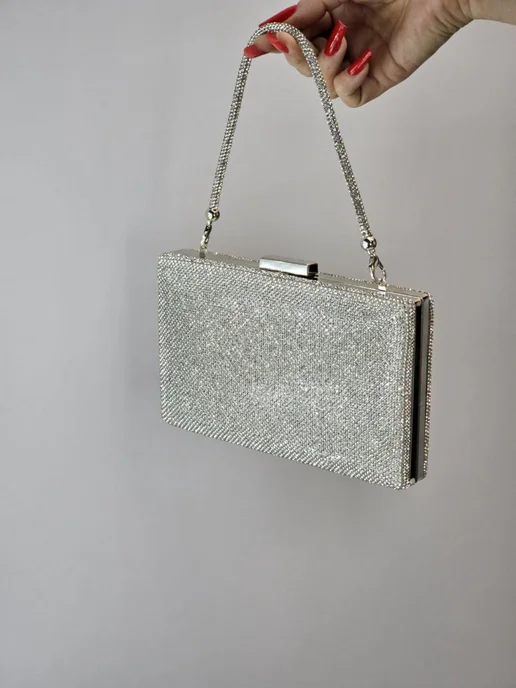 WOMEN'S Ms. Клатч блестящий элегантный, белый, фото 3