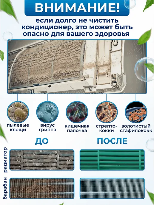Быт и Комфорт Набор для чистки кондиционера дома, желтый, фото 3