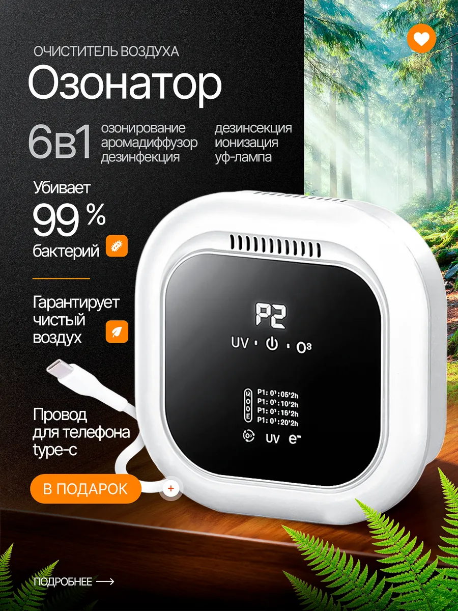 Озонатор ионизатор очиститель воздуха для квартиры и дома