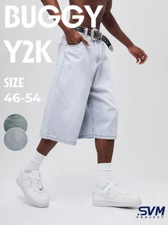 Шорты джинсовые длинные багги оверсайз y2k 385877032 купить за 1 184 ₽ в интернет‑магазине Wildberries