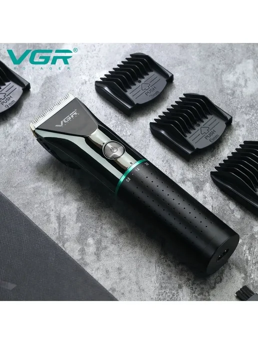 VGR Профессиональная машинка для стрижки волос V-661, черный, фото 2