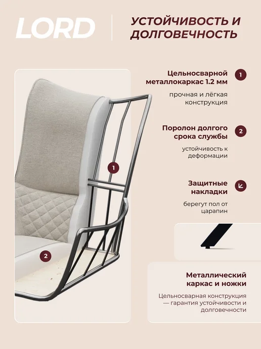 без бренда Стул кресло Лорд мягкий для офиса крутящийся, зеленый, фото 4