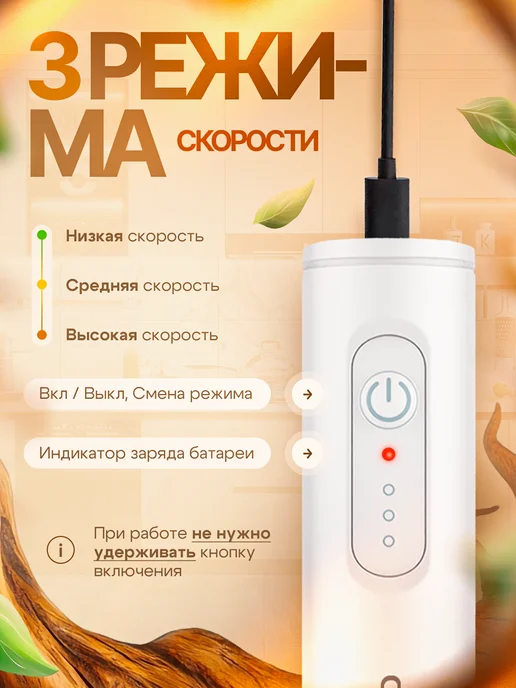 CHEFLAND Капучинатор электрический ручной для молока вспениватель, вариант, фото 2