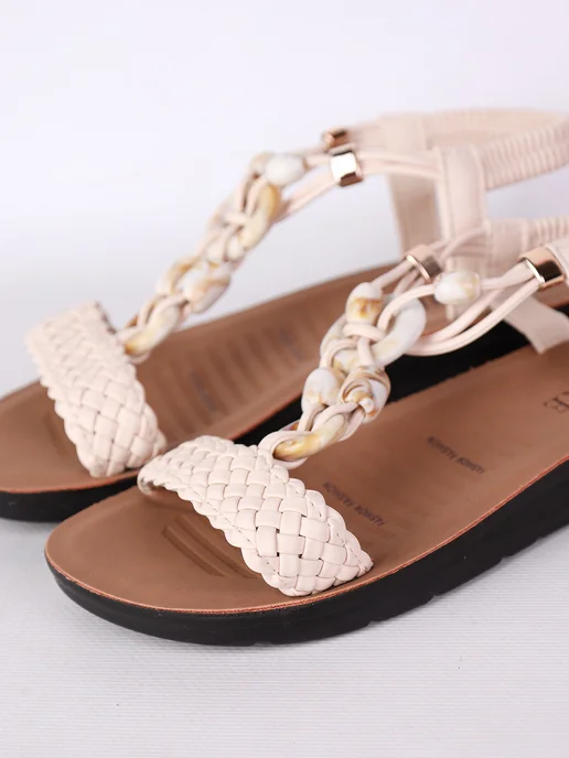 Liya Groff Fashion Сандалии летние на платформе, бежевый, фото 2