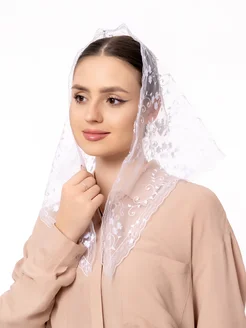 Платок белый летний на голову косынка легкая на шею в храм Sorella 386453042 купить за 425 ₽ в интернет‑магазине Wildberries