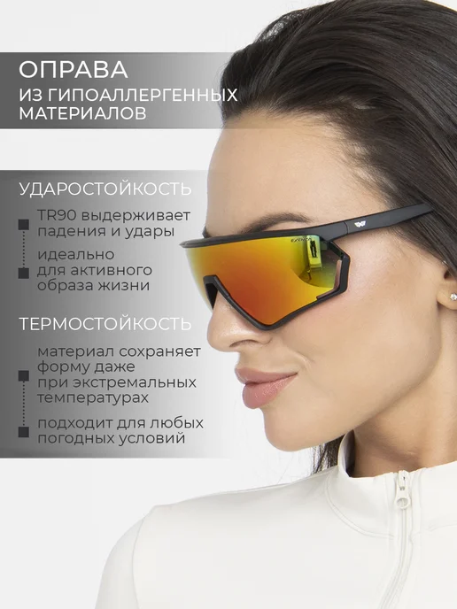 Exenza Очки спортивные тактические, черный, фото 4