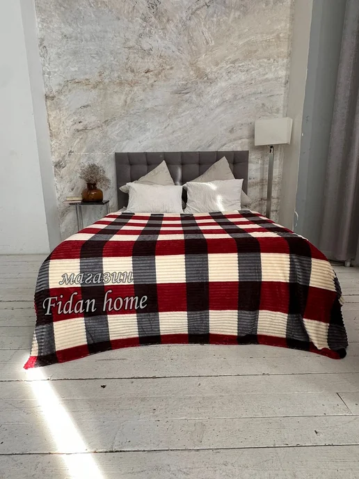 ADORE HOME Плед на 150х200 на диван и кровать флисовый, 150x200, фото 3