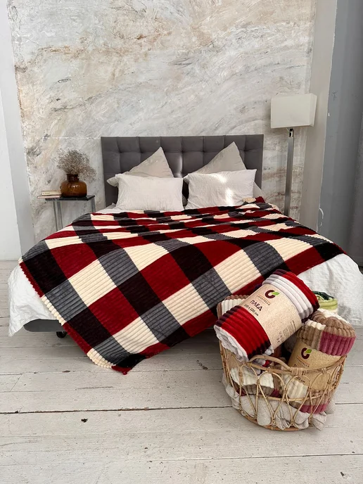 ADORE HOME Плед на 150х200 на диван и кровать флисовый, 150x200, фото 4