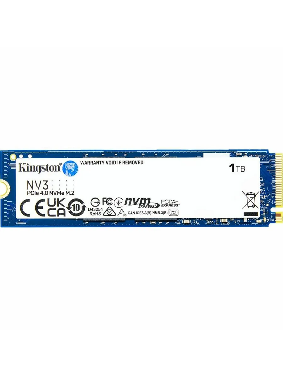 Внутренний SSD диск NV3, 1 ТБ, для ПК и ноутбука, Windows Kingston 386539515 купить за 15 813 ₽ в интернет‑магазине Wildberries