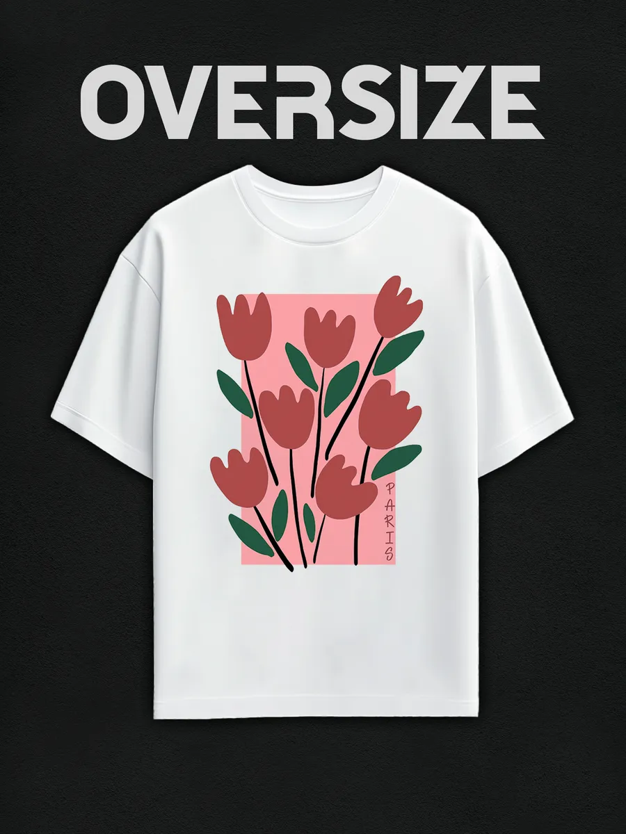 Футболка оверсайз с принтом пинтерест