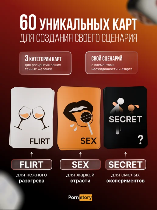 PornStory Настольная секс игра для влюбленных пар 18+ Porn Story, вариант, фото 2