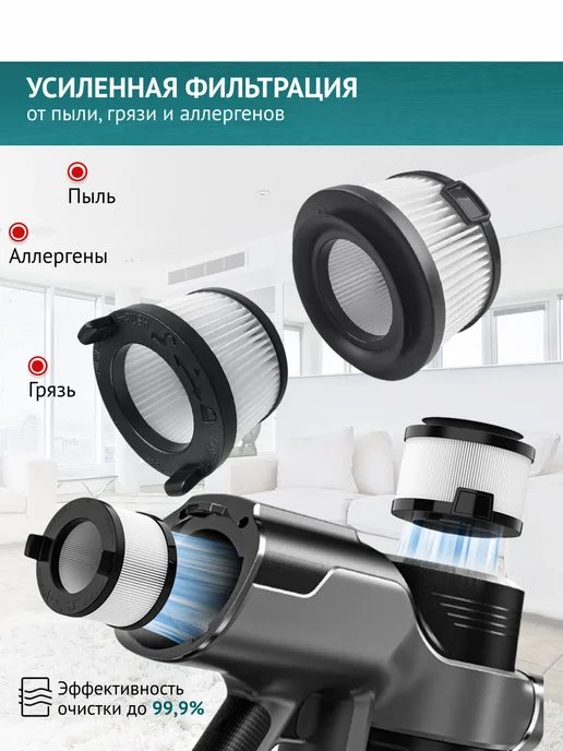 DOCTOR FILTERS Фильтры для пылесоса REDKEY F10, RED Solution RV-UR3200, красный, фото 2