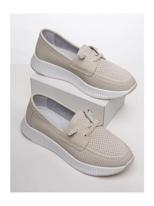 Grinshoes Мокасины женские натуральная кожа, бежевый, фото 8