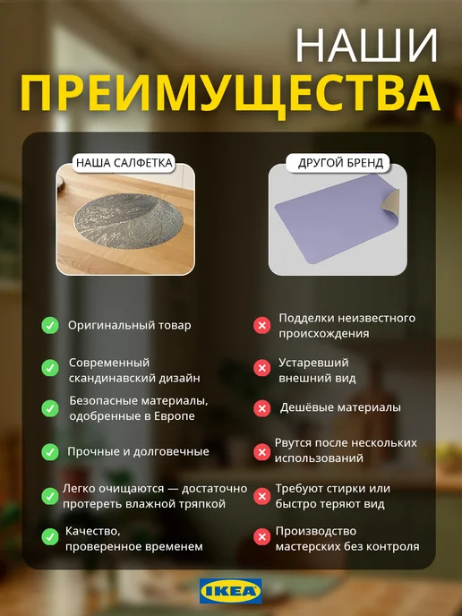 IKEA Сервировочные салфетки на стол, розовый, фото 3