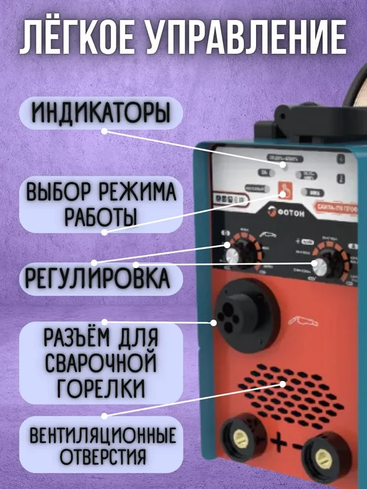 ФОТОН Сварочный аппарат полуавтомат инверторный 170А, вариант, фото 2